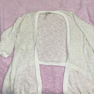 White/Cream colored Over Up (medium-length sleeve)